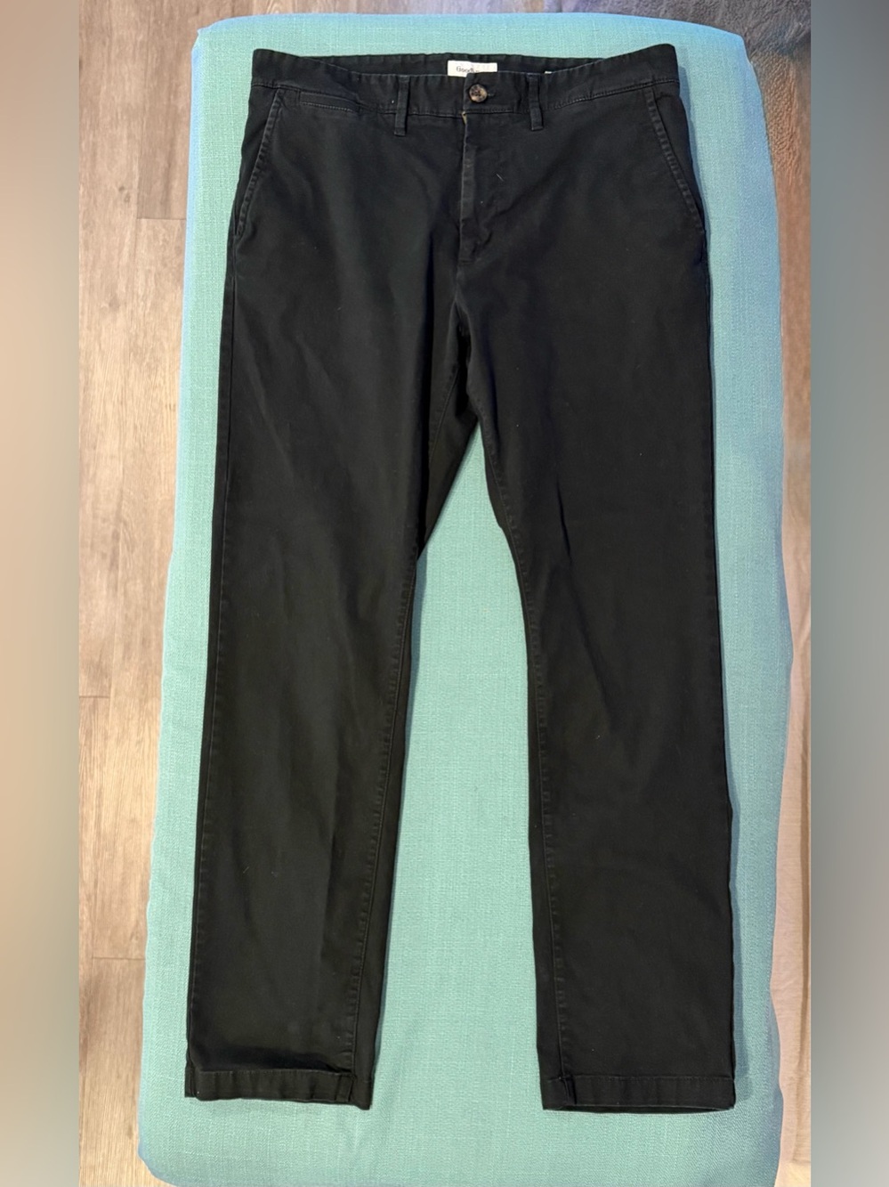 Goodfellow Men's Black Chino Pants - Classic Straight Fit 34Wx32L